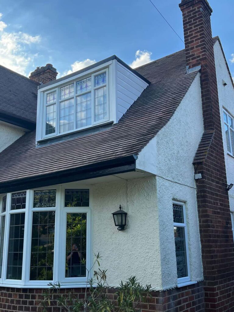 This is a photo of a dormer window which has just had some repairs carried out where the roof and the dormer meet. Works carried out by Ilkeston Roofing Repairs